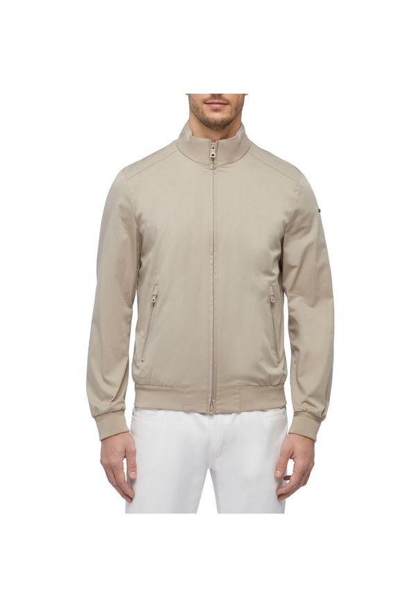 Geox - Kurtka GEOX M EOLO BOMBER Biały. Kolor: biały. Materiał: tkanina