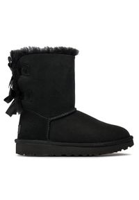 Ugg Śniegowce W Bailey Bow II 1016225 Czarny. Kolor: czarny. Materiał: skóra