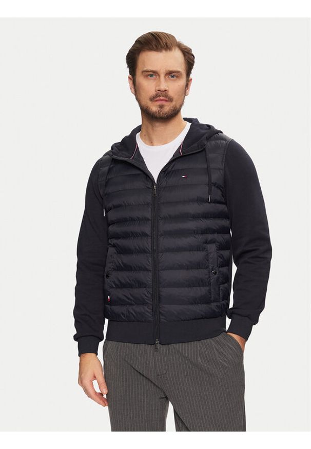 TOMMY HILFIGER - Tommy Hilfiger Kurtka przejściowa MW0MW39007 Granatowy Regular Fit. Kolor: niebieski. Materiał: syntetyk, bawełna