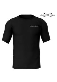 Męska Koszulka Sportowa Givova Corpus 2 - 2XL, Oddychająca i Elastyczna. Kolor: czarny. Materiał: poliester, elastan. Sport: piłka nożna