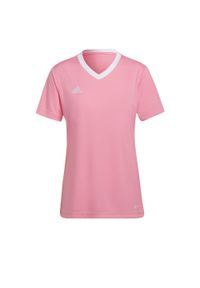 Koszulka piłkarska damska Adidas Entrada 22 Jersey. Kolor: różowy. Materiał: jersey. Sport: turystyka piesza, fitness, piłka nożna #1