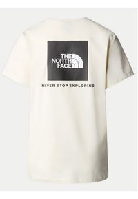 The North Face T-Shirt Redbox NF0A87NK Écru Relaxed Fit. Materiał: bawełna