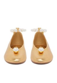 Gino Rossi - GINO ROSSI Baleriny CEO-ROSE-LT1670-9 Złoty. Kolor: złoty. Materiał: skóra #3