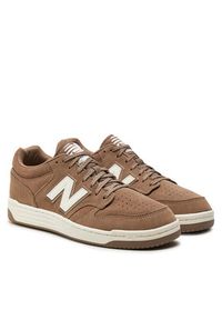 New Balance Sneakersy BB480LDT Beżowy. Kolor: beżowy. Materiał: skóra, zamsz #3