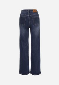 Born2be - Niebieskie Jeansy o Szerokim Kroju z Bawełną Tessale. Okazja: na co dzień. Kolor: niebieski. Styl: casual, elegancki #3