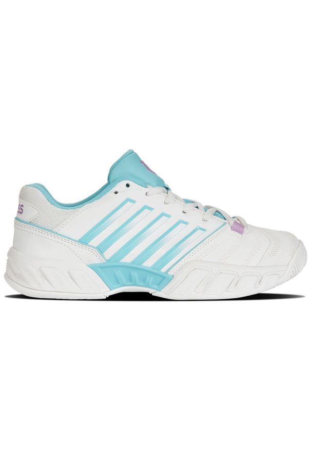 Buty do tenisa damskie K-Swiss Bigshot Light 4 Allcourt. Zapięcie: sznurówki. Kolor: biały. Materiał: syntetyk, tkanina, materiał. Szerokość cholewki: normalna. Sport: tenis