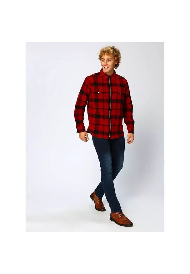 Lee - LEE Wool Zip Overshirt BRIGHT RED L67LVRKG 112116895