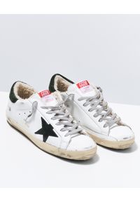 GOLDEN GOOSE - Sneakersy Superstar z ociepleniem. Kolor: biały. Materiał: guma, zamsz. Szerokość cholewki: normalna. Wzór: aplikacja #5