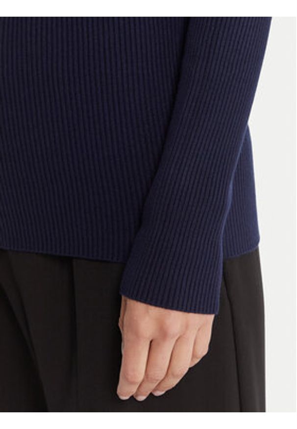 Kontatto Golf 3M0817C Granatowy Regular Fit. Typ kołnierza: golf. Kolor: niebieski. Materiał: syntetyk