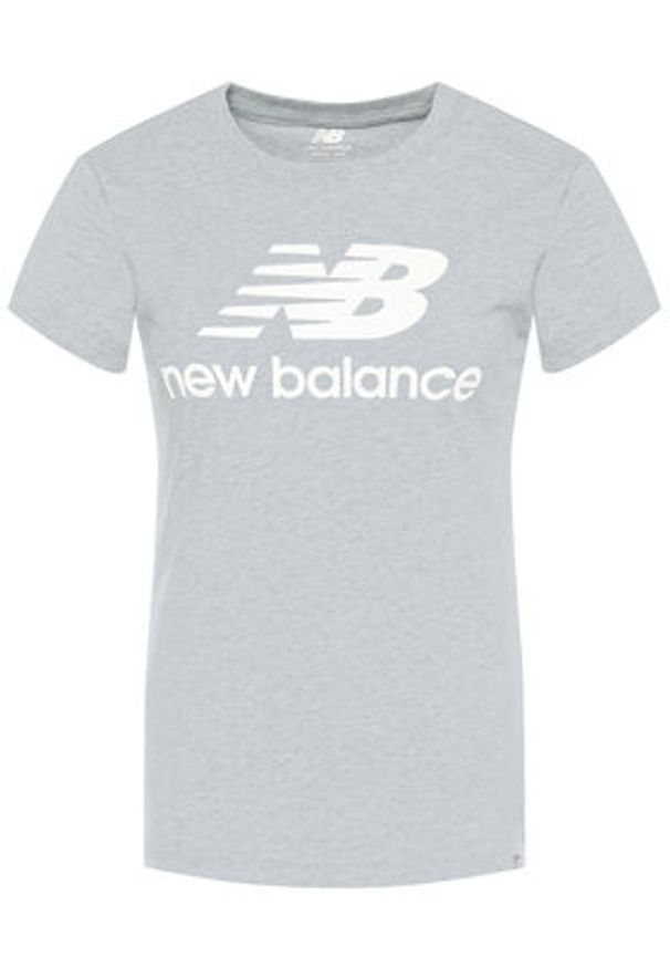 New Balance T-Shirt Essentials Stacked Logo Tee WT91546 Szary Athletic Fit. Kolor: szary. Materiał: bawełna