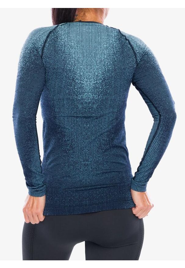 Bluza termoaktywna damska Odlo Performance Warm Blackcomb BL Top Crew Neck LS. Kolor: niebieski