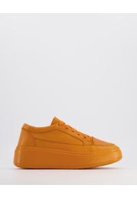 Venezia - POMARAŃCZOWE SNEAKERSY DAMSKIE 01801-71 ORANGE. Kolor: pomarańczowy. Materiał: skóra, syntetyk. Obcas: na obcasie. Wysokość obcasa: średni