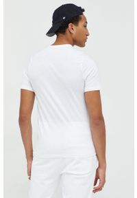 Hugo - HUGO t-shirt bawełniany 3-pack kolor biały z nadrukiem. Kolor: biały. Materiał: bawełna. Długość rękawa: krótki rękaw. Długość: krótkie. Wzór: nadruk #2