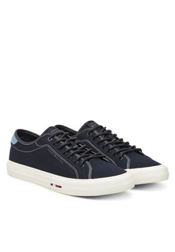 TOMMY HILFIGER - Tommy Hilfiger Tenisówki Hi Vulc Street Canvas FM0FM05515 Granatowy. Kolor: niebieski. Materiał: materiał. Styl: street