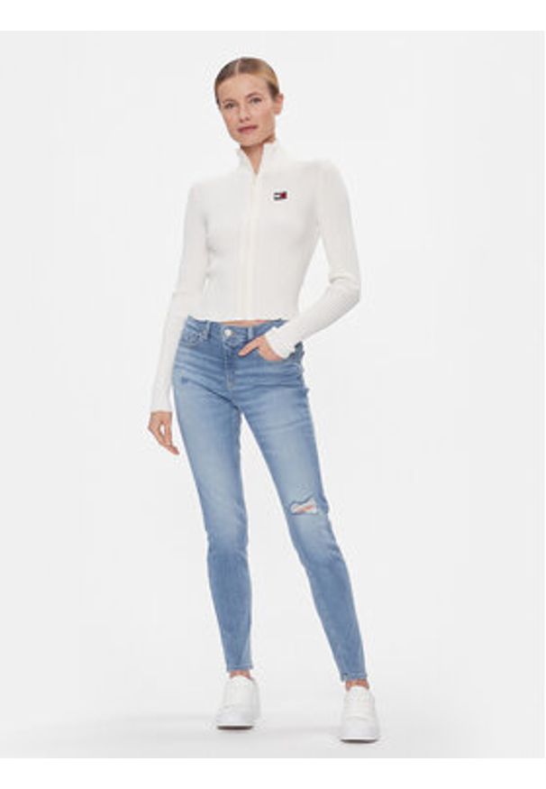 Tommy Jeans Jeansy Nora DW0DW17168 Niebieski Skinny Fit. Kolor: niebieski