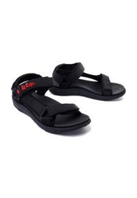 Lee Cooper - LEE COOPER LCW-22-34-0960M black, sandały męskie. Zapięcie: rzepy. Kolor: czarny