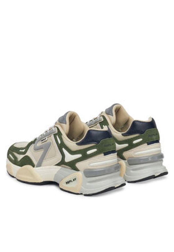 Replay - REPLAY Sneakersy GMS9M .000.C0008T Zielony. Kolor: zielony. Materiał: skóra, zamsz