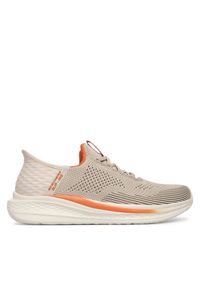 skechers - Skechers Sneakersy Slade 210810/SND Beżowy. Kolor: beżowy. Materiał: materiał #1