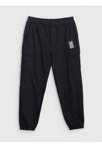 4f - 4F Spodnie dresowe joggery męskie - czarne XL. Kolor: czarny. Materiał: dresówka