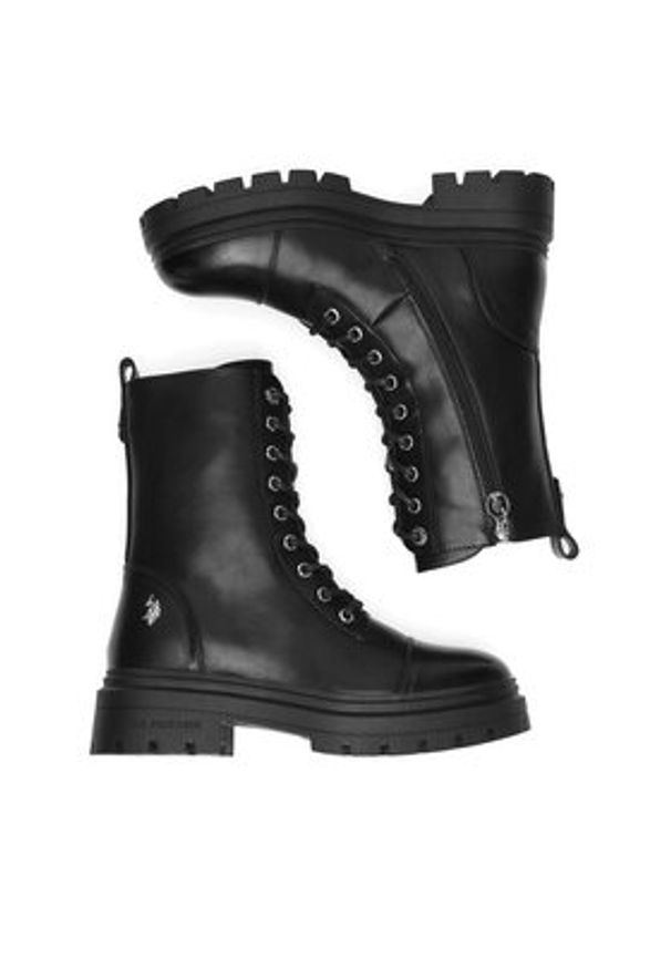 U.S. Polo Assn. Botki ALICJA002W/DY1 Czarny. Kolor: czarny. Materiał: materiał
