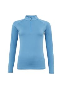 Koszulka jeździecka z długim rękawem i zamkiem błyskawicznym BR Equitation Event. Kolor: niebieski. Długość rękawa: długi rękaw. Długość: długie. Styl: elegancki, sportowy #1