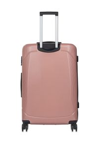 Ochnik - Komplet walizek na kółkach 19'/24'/28'. Kolor: różowy. Materiał: guma, poliester, materiał #7