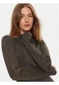 MICHAEL Michael Kors Sukienka dzianinowa MF482KPAFB Złoty Slim Fit. Kolor: złoty. Materiał: wiskoza #4