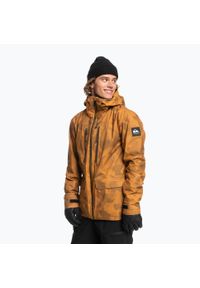 Kurtka snowboardowa męska Quiksilver S Carlson Stretch Quest. Kolor: pomarańczowy, wielokolorowy, żółty. Sport: snowboard