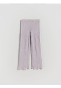 Reserved - Dzianinowe spodnie z wiskozą - lawendowy. Kolor: fioletowy. Materiał: dzianina, wiskoza #1