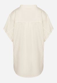 Born2be - Ciemnobeżowa Bawełniana Koszula z Ozdobnym Haftem Teladwena. Okazja: na co dzień. Kolor: beżowy. Materiał: bawełna. Wzór: haft. Styl: klasyczny, casual, elegancki #2