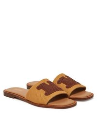Max Mara Beachwear Klapki 2516521019600 Brązowy. Kolor: brązowy. Materiał: materiał #3