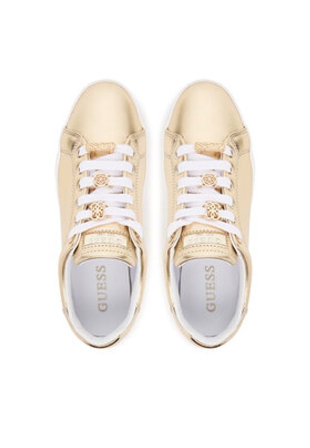 Guess Sneakersy FLTSS3 LEL12 Złoty. Kolor: złoty. Materiał: skóra