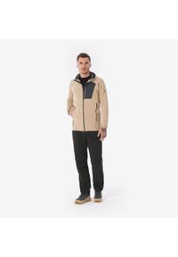 quechua - Polar turystyczny męski Quechua MH500 zamek. Kolor: szary, wielokolorowy, beżowy. Materiał: polar. Sport: turystyka piesza