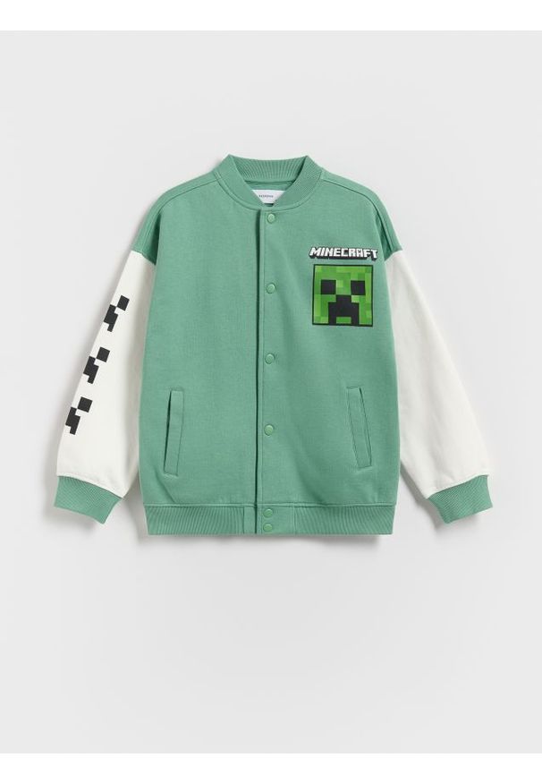 Reserved - Bluza Minecraft - zielony. Kolor: zielony. Materiał: bawełna, dzianina