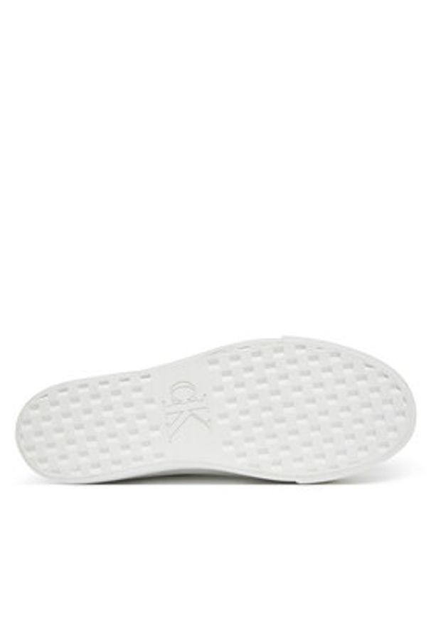 Calvin Klein Jeans Sneakersy Vulc Flatform Mid Mg Lth YW0YW01741 Biały. Kolor: biały. Materiał: skóra
