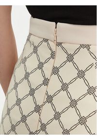 Elisabetta Franchi Spódnica mini GO-S03-51E2-V320 Écru Regular Fit. Materiał: syntetyk