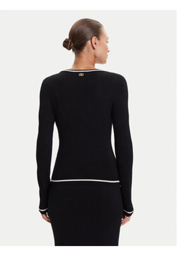 Liu Jo Sport Sweter TF5209 MS49I Czarny Regular Fit. Kolor: czarny. Materiał: wiskoza. Styl: sportowy
