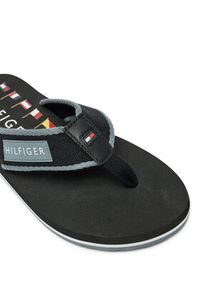 TOMMY HILFIGER - Tommy Hilfiger Japonki Patch Hilfiger Beach Sandal FM0FM05435 Czarny. Kolor: czarny. Materiał: materiał #3