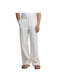 Spodnie Urban Classics. Kolor: biały. Materiał: len, bawełna #1
