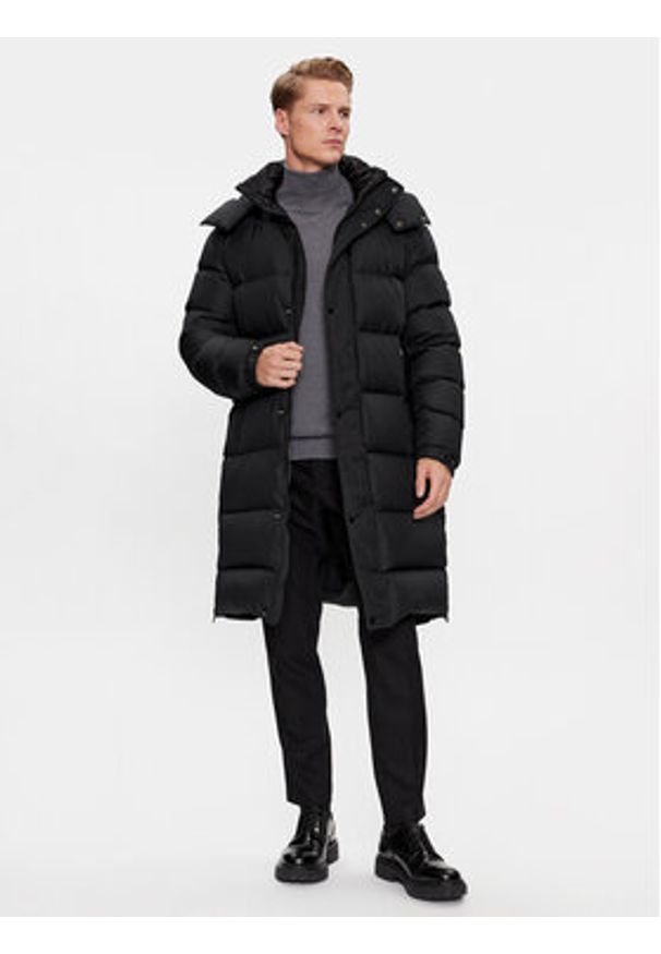 BOSS - Boss Kurtka puchowa Donden4 50499795 Czarny Relaxed Fit. Kolor: czarny. Materiał: puch, syntetyk