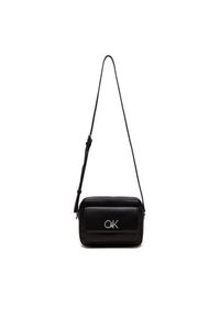 Calvin Klein Torebka Re-Lock Camera Bag W/Flap_Pbl K60K612538 Czarny. Kolor: czarny. Materiał: skórzane