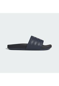 Adidas - adilette Comfort Slides. Kolor: czarny, niebieski, wielokolorowy. Sezon: lato. Styl: sportowy