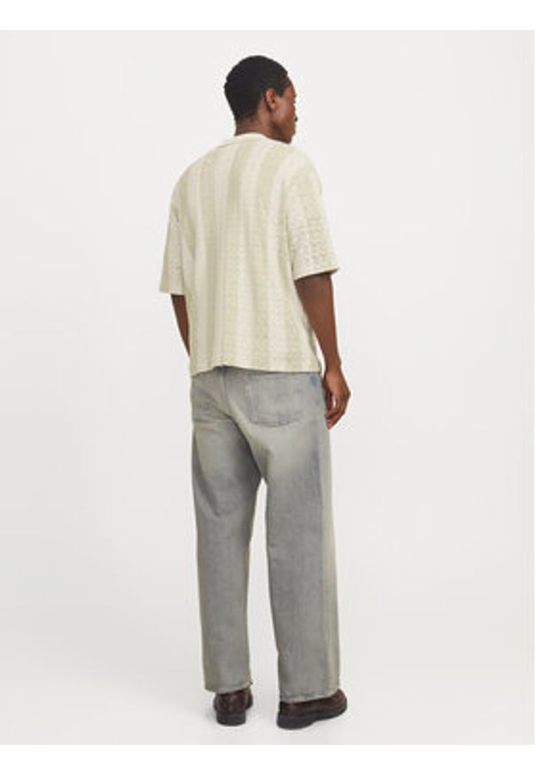Jack & Jones - Jack&Jones Koszula Tyler 12272863 Écru Loose Fit. Materiał: bawełna