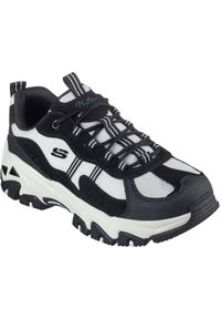 skechers - Adidasy Skechers D'lites Hiker, Kobiety. Kolor: czarny. Materiał: materiał. Sport: fitness