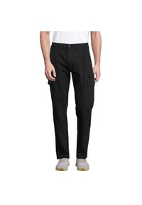 SOL'S - Męskie Spodnie Docker. Kolor: czarny. Sezon: lato. Sport: turystyka piesza #1