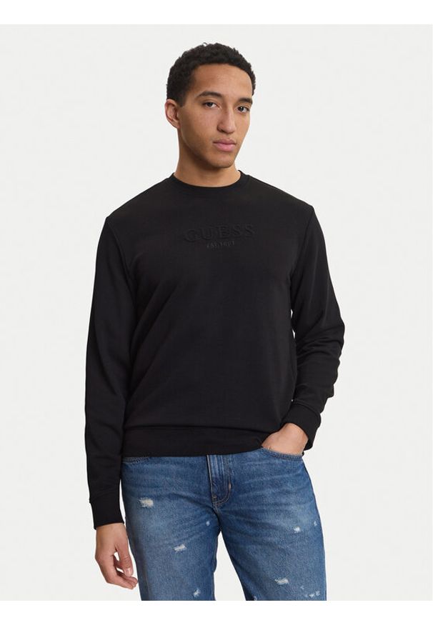 Guess Bluza M6GQ07 K3045 Czarny Regular Fit. Kolor: czarny. Materiał: bawełna