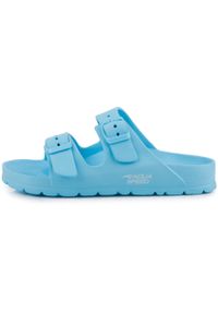 Klapki dziecięce na basen regulowane klamry Aqua Speed. Kolor: niebieski. Styl: sportowy
