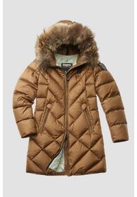 Blauer USA - BLAUER Brązowa damska kurtka Althea Raincoat Long Jackets, Rozmiar M. Kolor: brązowy. Materiał: poliamid. Długość rękawa: długi rękaw. Długość: długie #6