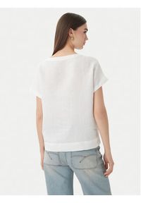 Marella T-Shirt Geyser 2615111132 Biały Regular Fit. Kolor: biały. Materiał: len #2