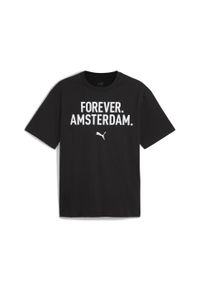 Puma - Męska koszulka Concept 2 Amsterdam o luźnym kroju PUMA Black. Kolor: czarny